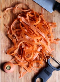 Carrot shavings